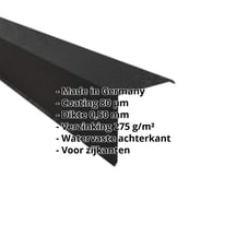 Windveer | 200 x 200 mm | Staal 0,50 mm | 80 µm Shimoco | 9005 - Gitzwart #2