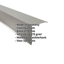 Windveer | 200 x 200 mm | Aluminium 0,70 mm | 25 µm Polyester | 9007 - Grijs aluminiumkleurig #2