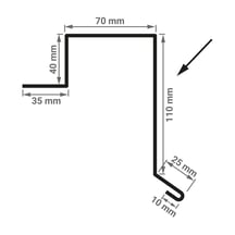 Windveer | Felsplaat PD-510-S | Staal 0,50 mm | 25 µm Polyester | 6005 - Mosgroen #4