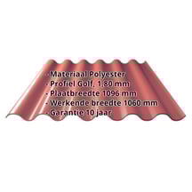 Polyester golfplaat Stabipol | 177/51 | 1,8 mm | Rood | 3750 mm #2
