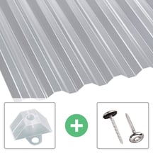 Acrylaat golfplaat | 76/18 | Voordeelpakket | 1,50 mm | Helder | Breedte 3,00 m | Lengte 2,00 m #1