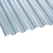 PET damwandplaat | 76/18 | Voordeelpakket | 1,10 mm | Helder, licht blauw getint | Blueline | Breedte 3,13 m | Lengte 2,00 m #3