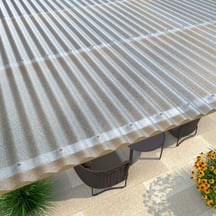 Polycarbonaat golfplaat | 76/18 | Voordeelpakket | 1,40 mm | Helder | C-Structuur | Breedte 3,41 m | Lengte 5,00 m #3