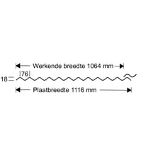 Polycarbonaat golfplaat | 76/18 | Voordeelpakket | 1,40 mm | Helder | No Drop | Breedte 6,44 m | Lengte 3,50 m #8