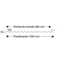 Polycarbonaat golfplaat | 76/18 | Voordeelpakket | 2,80 mm | Helder | Honingraatstructuur | Breedte 3,05 m | Lengte 2,00 m #8