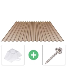 PVC damwandplaat | 70/18 | Voordeelpakket 1,20 mm | Brons | Breedte 3,18 m | Lengte 2,00 m PVC damwandplaat | 70/18 | Voordeelpakket | 1,20 mm | Brons | Breedte 3,18 m | Lengte 2,00 m #1