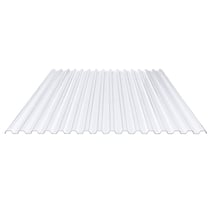 PVC damwandplaat | 70/18 | Voordeelpakket | 1,20 mm | Helder, licht blauw getint | Breedte 8,41 m | Lengte 2,50 m #5