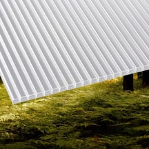 Polycarbonaat kanaalplaat | 16 mm | Profiel A1 | Voordeelpakket | Plaatbreedte 980 mm | Helder | Blueline | Breedte 3,08 m | Lengte 2,00 m #5
