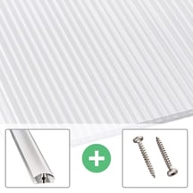 Polycarbonaat kanaalplaat | 16 mm | Profiel A4 | Voordeelpakket | Plaatbreedte 1200 mm | Opaal wit | Extra sterk | Breedte 3,75 m | Lengte 2,00 m #1