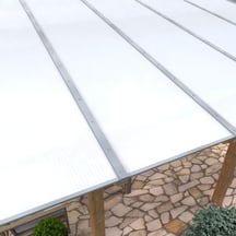 Polycarbonaat kanaalplaat | 16 mm | Profiel DUO | Voordeelpakket | Plaatbreedte 980 mm | Opaal wit | Extra sterk | Breedte 3,09 m | Lengte 2,00 m #3
