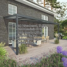 Terrasoverkapping | Sneeuwzone 2 | RAL 7016 | Plaat helder | Lijst vierkant | Breedte 5,06 m | Diepte 3,50 m #2