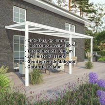 Terrasoverkapping | Sneeuwzone 2 | RAL 9016 | Glasplaat helder | Lijst klassiek | Breedte 6,06 m | Diepte 3,00 m #2