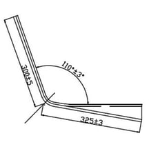 Gegolfd bovenstuk | Rechts | Rechts | 30° | Zwart #2