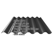 Vezelcement golfplaat Cemfort B65 | Zwart | 3050 mm #2