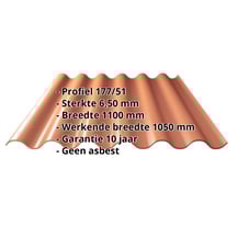Vezelcement golfplaat P76 | Terracotta | 1220 mm #2