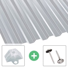 Polycarbonaat damwandplaat | 76/18 | Voordeelpakket