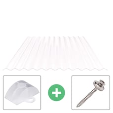Polycarbonaat golfplaat | 76/18 | Voordeelpakket