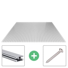Acrylaat kanaalplaat | 16 mm | Profiel DUO | Voordeelpakket