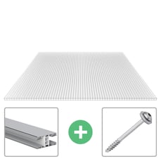 Polycarbonaat kanaalplaat | 10 mm | Profiel Mendig | Voordeelpakket