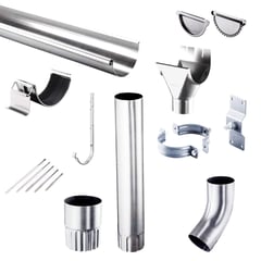 Stalen dakgoot voordeelpakket 3,00 m | Ø 125/90 mm | Verzinkt