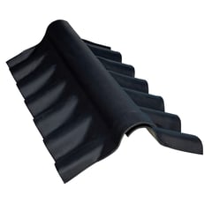 Gegolfde scharniernok | Zwart