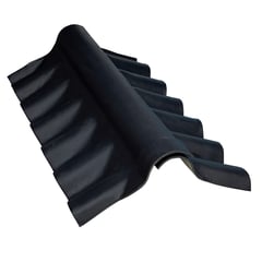 Gegolfde scharniernok | Zwart