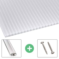 Polycarbonaat kanaalplaat | 16 mm | Profiel A4 | Voordeelpakket | Plaatbreedte 98 cm | Opaal wit | Blueline | Breedte 3,09 m | Lengte 2,00 m