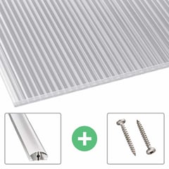 Polycarbonaat kanaalplaat | 16 mm | Profiel A4 | Voordeelpakket | Plaatbreedte 98 cm | X-Structuur | Breedte 3,08 m | Lengte 2,00 m