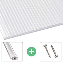 Polycarbonaat kanaalplaat | 16 mm | Profiel A4 | Voordeelpakket | Plaatbreedte 98 cm | Opaal wit | X-Structuur | Breedte 3,08 m | Lengte 2,00 m