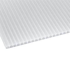 Polycarbonaat kanaalplaat | 16 mm | Breedte 1,20 m | Opaal wit | UV-wering 2-zijdig | 2,00 m