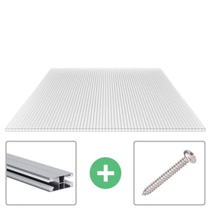 Polycarbonaat kanaalplaat | 10 mm | Profiel DUO | Voordeelpakket