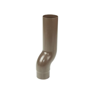 Regenpijp voetstukbocht | PVC | Ø 75 mm | Kleur bruin