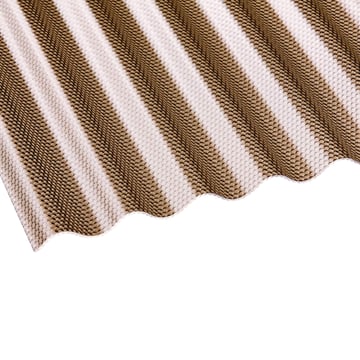 Acrylaat golfplaat | 76/18 | 3,00 mm | Brons | Honingraatstructuur | 2000 mm