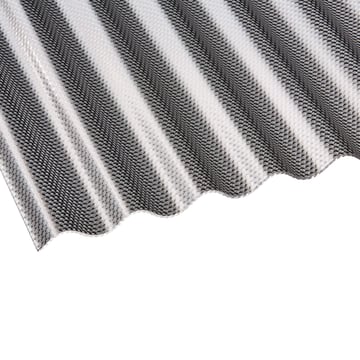 Acrylaat golfplaat | 76/18 | 3,00 mm | Grafiet | Honingraatstructuur | 2000 mm