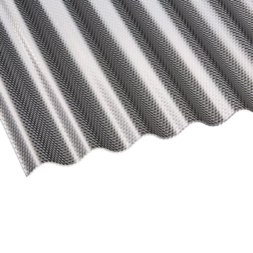 Polycarbonaat golfplaat | 76/18 | 2,60 mm | grafiet | Honingraatstructuur | 2000 mm