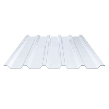 PVC damwandplaat | 207/35 | 1,50 mm | Helder, licht blauw getint | 2000 mm