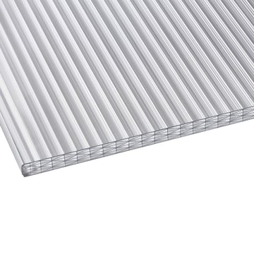 Polycarbonaat kanaalplaat | 25 mm | Breedte 980 mm | Opaal wit | Extra sterk en warmtewerend | 2000 mm