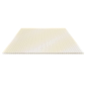 Polycarbonaat kanaalplaat | 32 mm | Breedte 1250 mm | Goud-opaal | Ideaal voor serre | 2000 mm