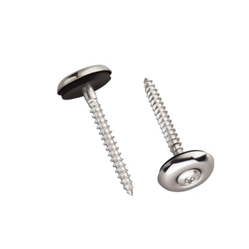 RVS schroeven | Voor afstandhouders | 4,5 x 45 mm E16 | 15 mm ring