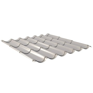 Dakpanplaat 2/1060 | Anti-Drup 1000 g/m² | Staal 0,50 mm | 25 µm Polyester | 7035 - Lichtgrijs