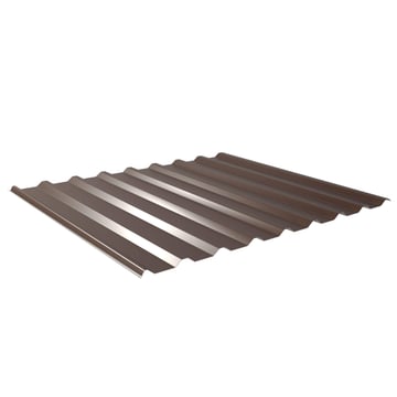 Damwandplaat 20/1100 | Dak | Anti-Drup 2400 g/m² | Restpartij | Staal 0,40 mm | 25 µm Polyester | 8014 - Sepiabruin