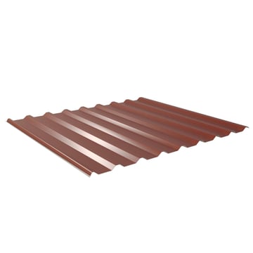 Damwandplaat 20/1100 | Dak | Anti-Drup 2400 g/m² | Restpartij | Staal 0,40 mm | 25 µm Polyester | 8012 - Roodbruin
