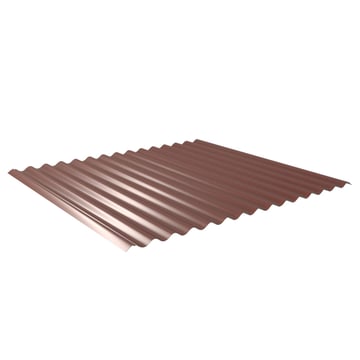 Golfplaat 18/1064 | Dak | Restpartij | Staal 0,40 mm | 25 µm Polyester | 8012 - Roodbruin