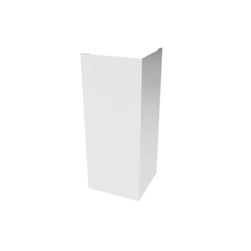 Buitenhoek | 100 x 100 x 2000 mm | Staal 0,75 mm | Aluzink | Zilvergrijs