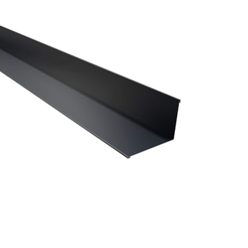 Muuraansluiting | 160 x 115 mm | 95° | Staal 0,50 mm | 60 µm Puramid | 7016 - Antracietgrijs