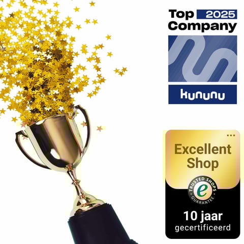 Onderscheidingen: Trusted Shops Excellent Shop-keurmerk en Kununu Top Company