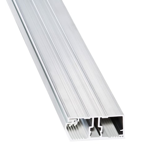 A2 Deckprofiel + rubber profielband | Randprofiel | 16 mm | Aluminium en rubber | Blank | 4,50 m #1