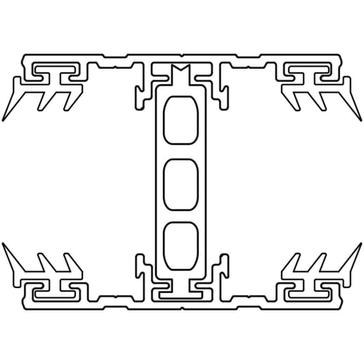 A3 Thermoprofiel | Mittelprofiel | 25 mm | Aluminium | Blank | 2,00 m #3