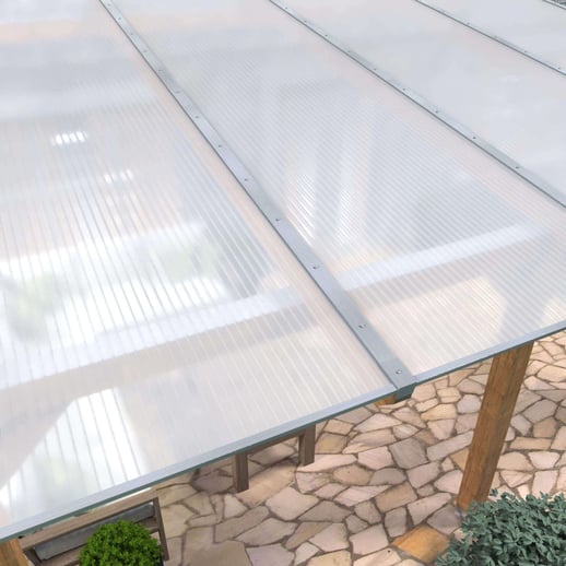 Acrylaat kanaalplaat | 16 mm | Profiel DUO | Voordeelpakket | Plaatbreedte 1,20 m | Opaal wit | Breedte 3,75 m | Lengte 2,00 m #4