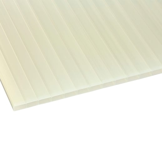 Acrylaat kanaalplaat | 16 mm | Breedte 98 cm | Opaal wit / Goud | Warmtewerend | 2,00 m #1